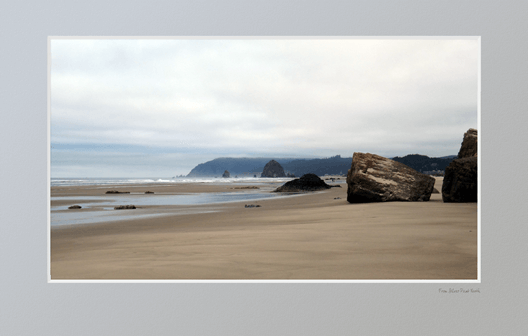 Winterime fiew of rocks from Silver Point looking north